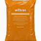 A bag of witbran Chana Sattu snack mix on a plain white background. The packaging is a vibrant orange with white text and subtle grain illustrations.
