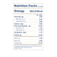 Nutrition facts label for calcium boost on a white background