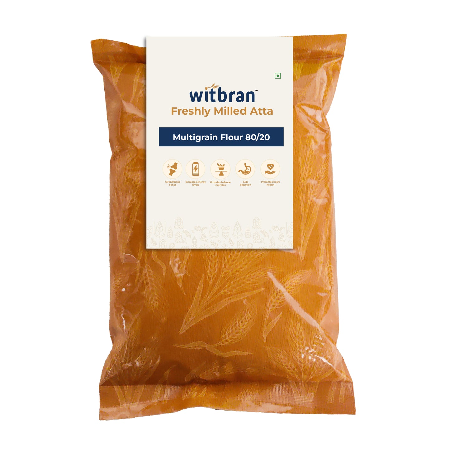 Witbran Multigrain 80/20 flour with 'witbran' branding on a white background